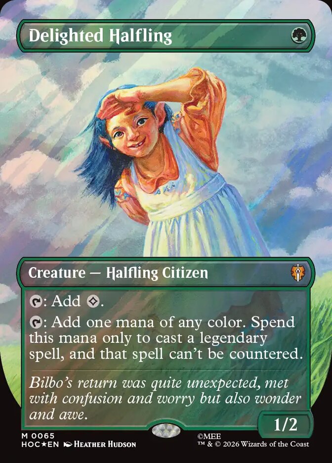 Delighted Halfling 65 (The Hobbit: Eternal-Legal)  - Borderless Surge Foil | Good Games Modbury