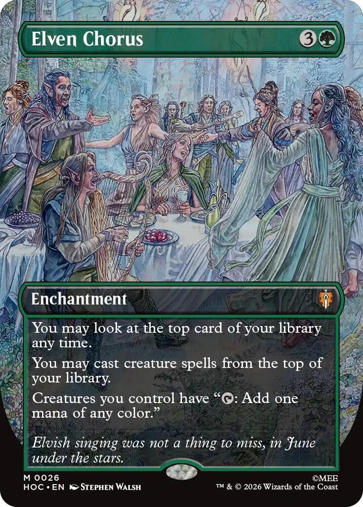 Elven Chorus 26 (The Hobbit: Eternal-Legal)  - Borderless Foil | Good Games Modbury