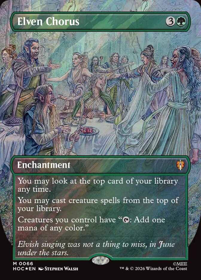 Elven Chorus 66 (The Hobbit: Eternal-Legal)  - Borderless Surge Foil | Good Games Modbury