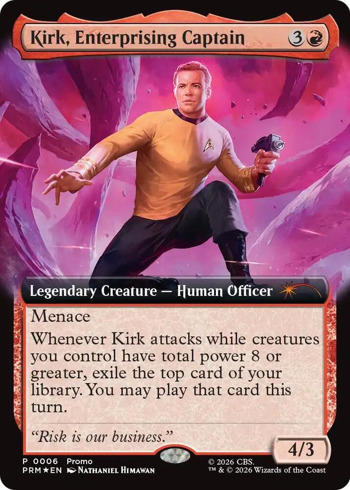 Kirk Enterprising Captain Extended Art 6 (Media Promos)  - Foil | Good Games Modbury