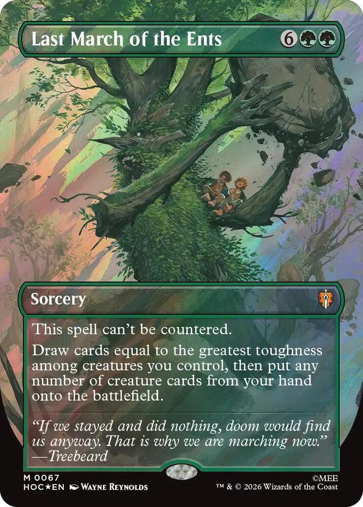 Last March of the Ents 67 (The Hobbit: Eternal-Legal)  - Borderless Surge Foil | Good Games Modbury