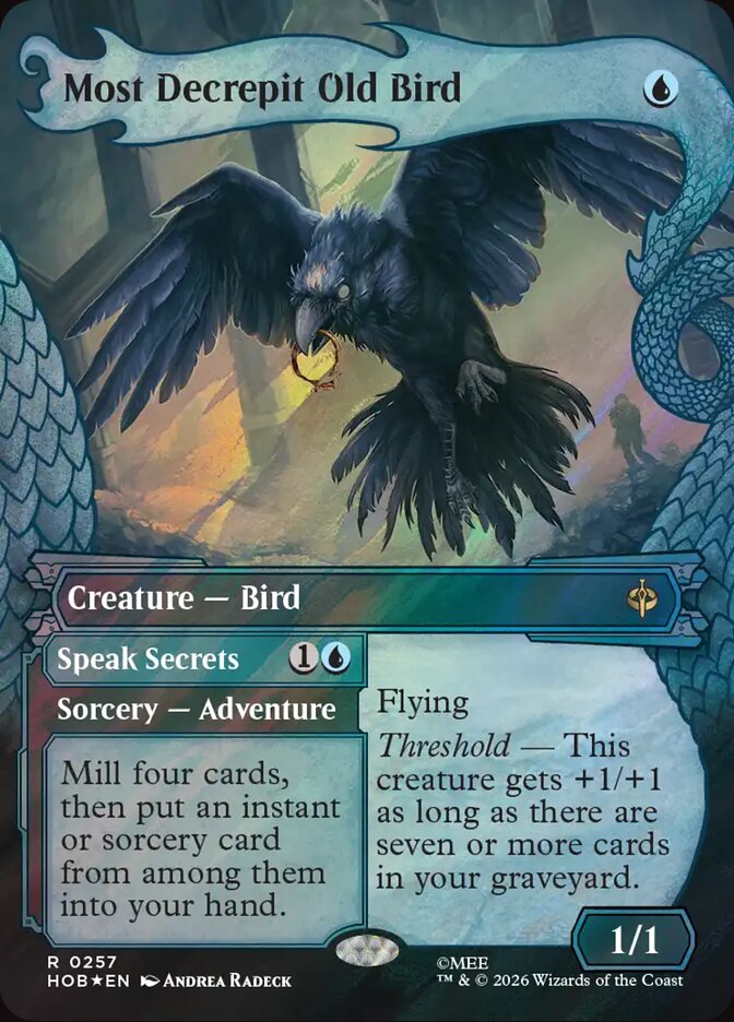 Most Decrepit Old Bird // Speak Secrets 257 (The Hobbit)  - Showcase Surge Foil | Good Games Modbury