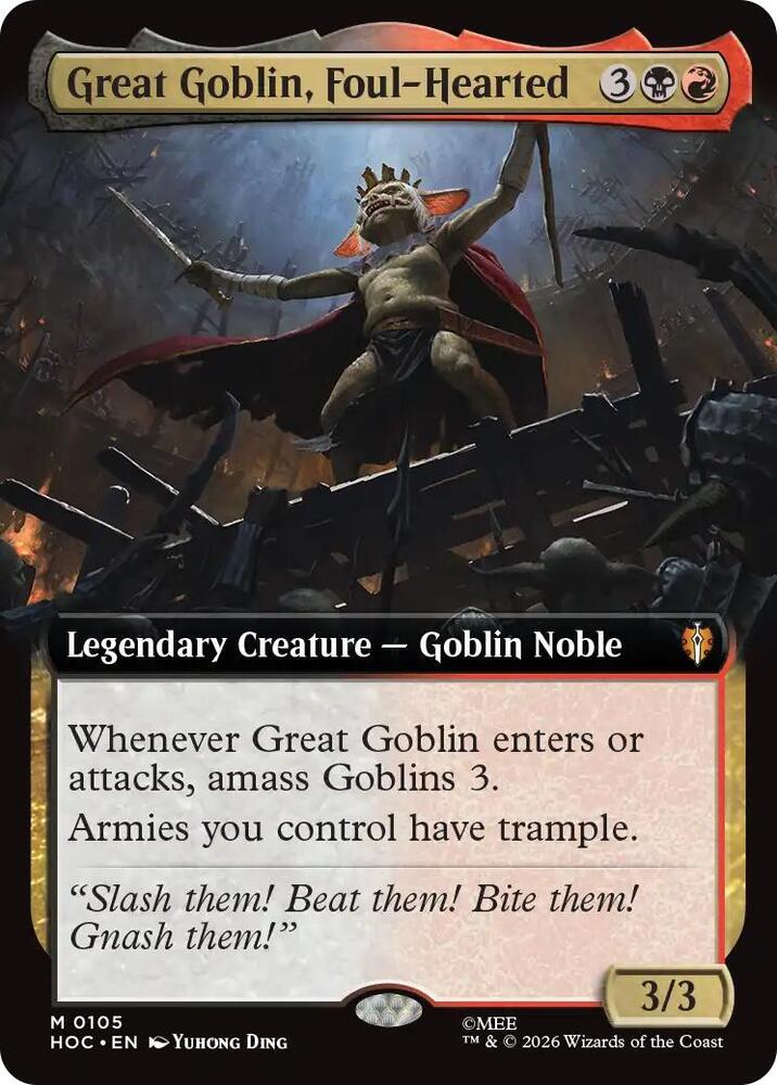 Great Goblin, Foul-Hearted 105 (The Hobbit: Eternal-Legal)  - Extended Art | Good Games Modbury
