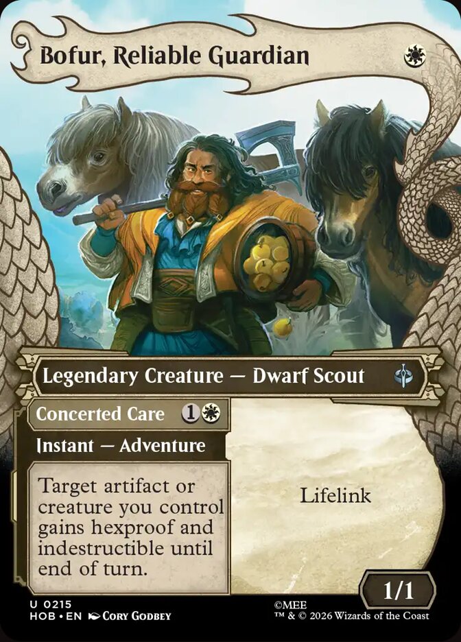 Bofur, Reliable Guardian // Concerted Care 215 (The Hobbit)  - Showcase Foil | Good Games Modbury