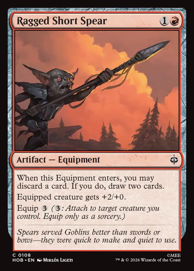 Ragged Short Spear 108 (The Hobbit)  - Foil | Good Games Modbury