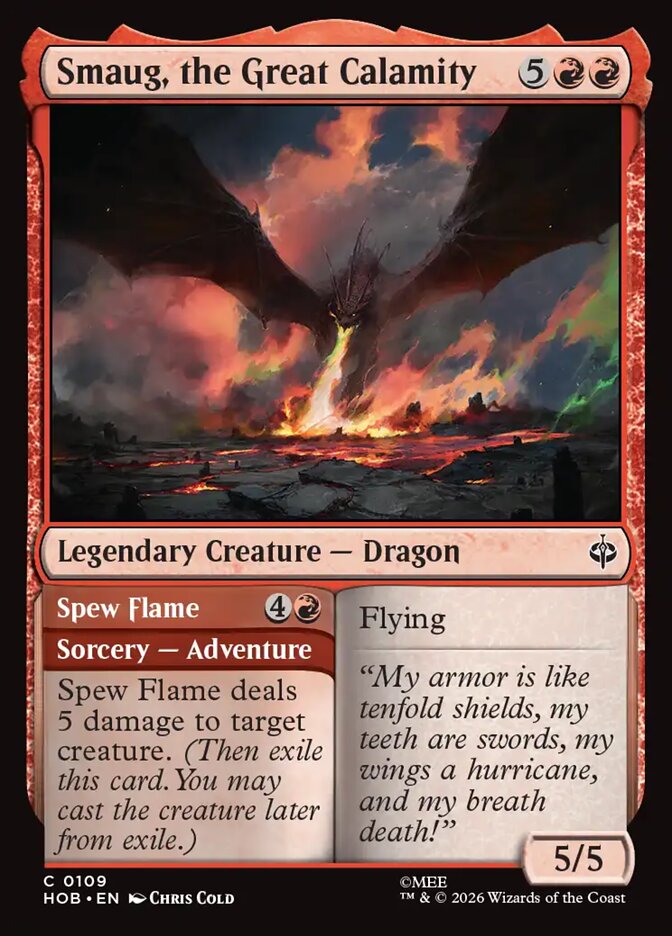 Smaug, the Great Calamity // Spew Flame 109 (The Hobbit)  - Foil | Good Games Modbury
