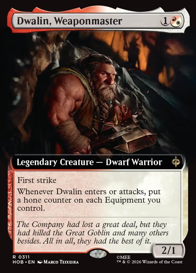 Dwalin, Weaponmaster 311 (The Hobbit)  - Extended Art Foil | Good Games Modbury