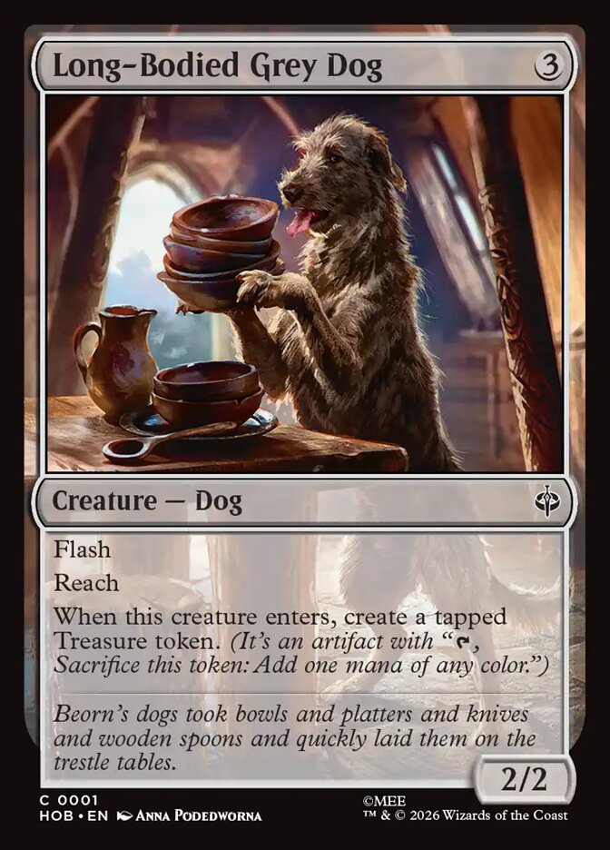 Long-Bodied Grey Dog 1 (The Hobbit)  | Good Games Modbury