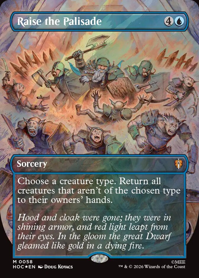 Raise the Palisade 58 (The Hobbit: Eternal-Legal)  - Borderless Surge Foil | Good Games Modbury