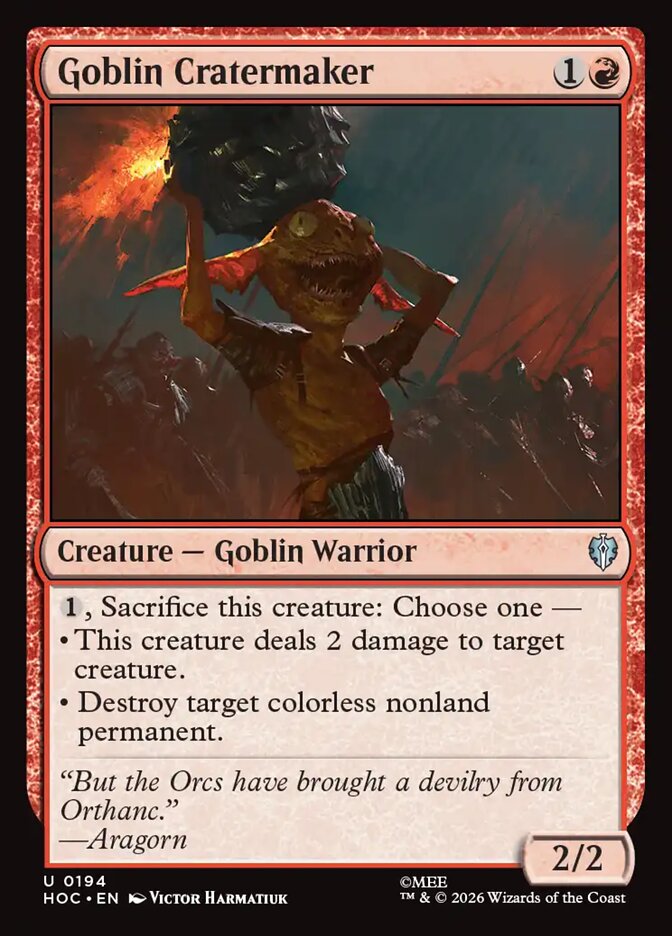 Goblin Cratermaker 194 (The Hobbit: Eternal-Legal)  | Good Games Modbury