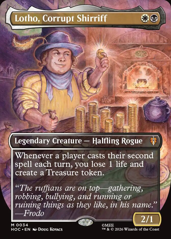 Lotho, Corrupt Shirriff 34 (The Hobbit: Eternal-Legal)  - Borderless Foil | Good Games Modbury