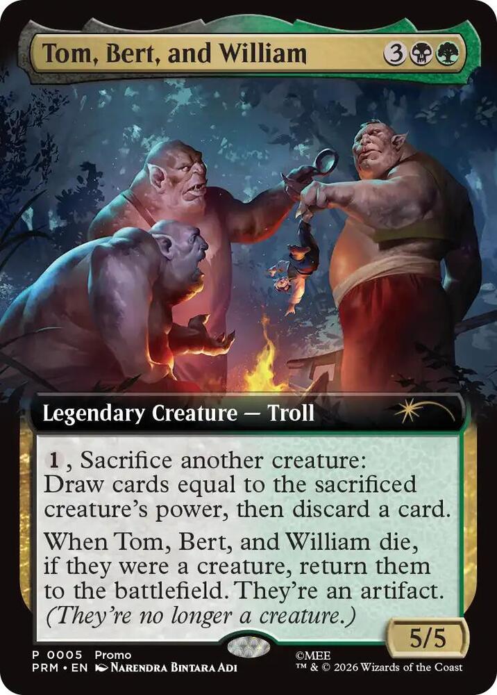 Tom Bert and William Extended Art 5 (Unique and Miscellaneous Promos)  - Foil | Good Games Modbury