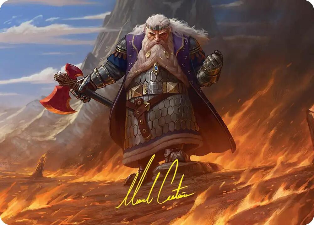 Dain of the Ancient Halls Art Card Gold Stamped Signature 48 (Art Series: The Hobbit)  | Good Games Modbury