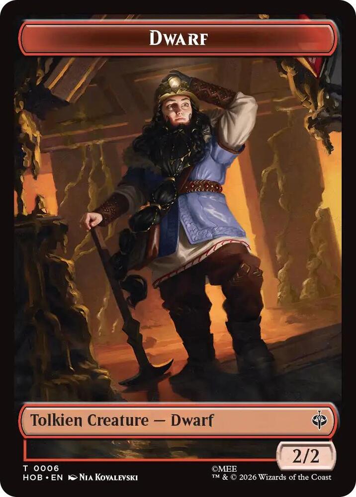 Dwarf Enduring Story Double Sided Token 6 // 14 (The Hobbit)  | Good Games Modbury
