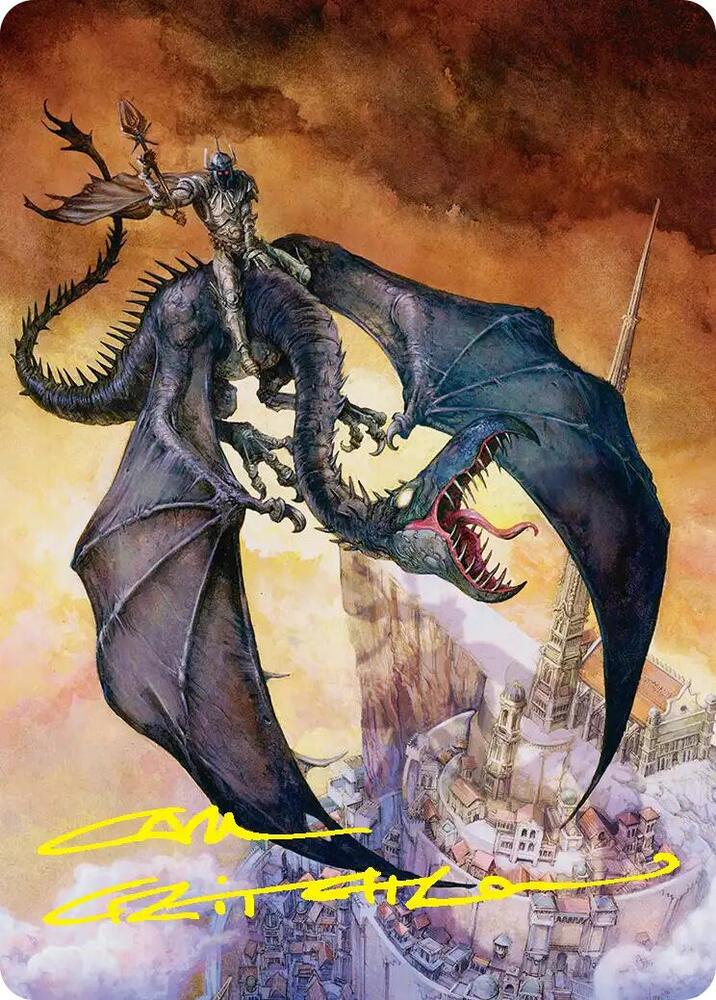 Witch king Bringer of Ruin Art Card Gold Stamped Signature 32 (Art Series: The Hobbit)  | Good Games Modbury