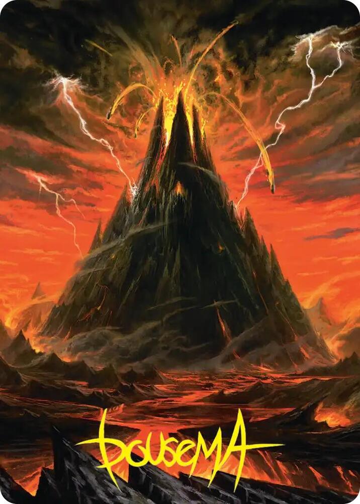 Mount Doom Art Card Gold Stamped Signature 39 (Art Series: The Hobbit)  | Good Games Modbury