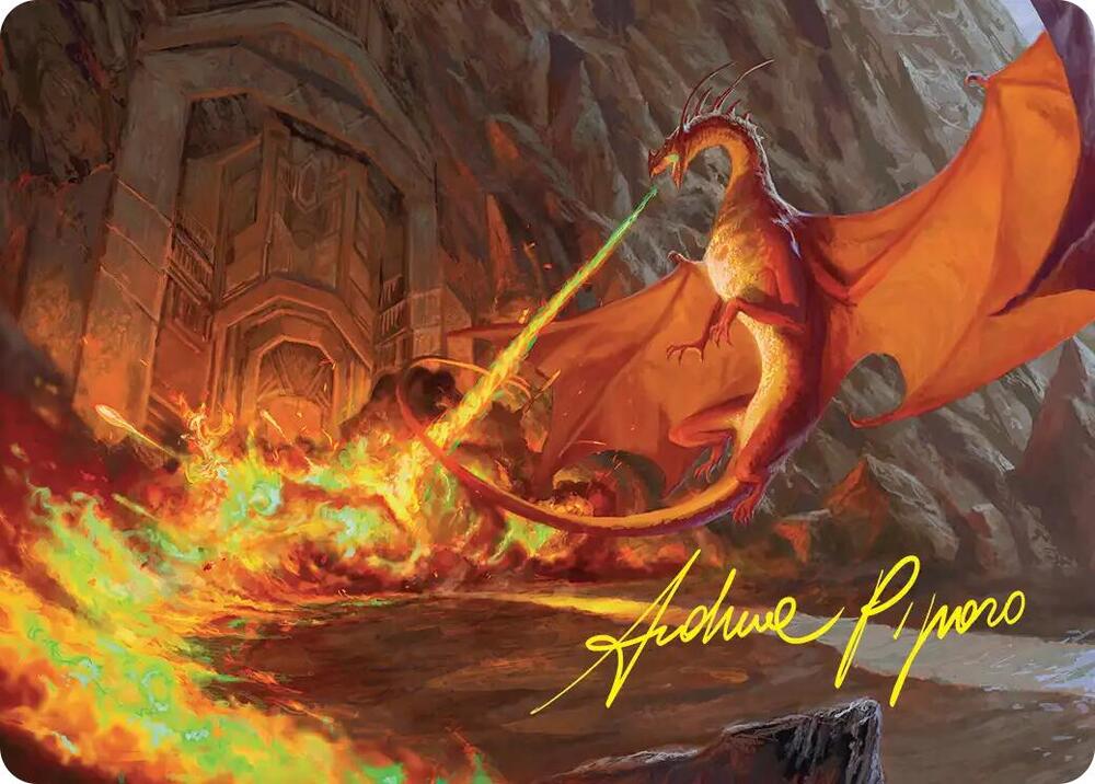 Smaugs Fury Art Card Gold Stamped Signature 18 (Art Series: The Hobbit)  | Good Games Modbury