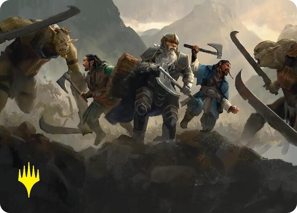 Struggle of Howling Steel Art Card Gold Stamped 51 (Art Series: The Hobbit)  | Good Games Modbury