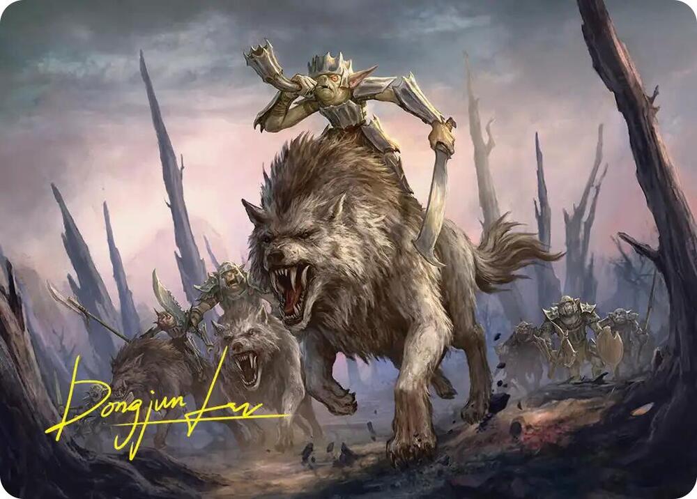 Signal the Onslaught Art Card Gold Stamped Signature 52 (Art Series: The Hobbit)  | Good Games Modbury