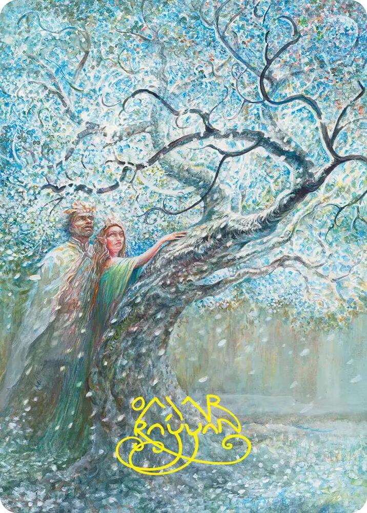 Flowering of the White Tree Art Card Gold Stamped Signature 27 (Art Series: The Hobbit)  | Good Games Modbury