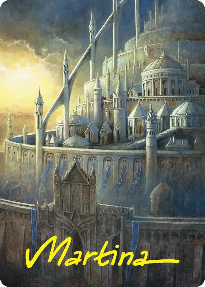 Minas Tirith Art Card Gold Stamped Signature 38 (Art Series: The Hobbit)  | Good Games Modbury
