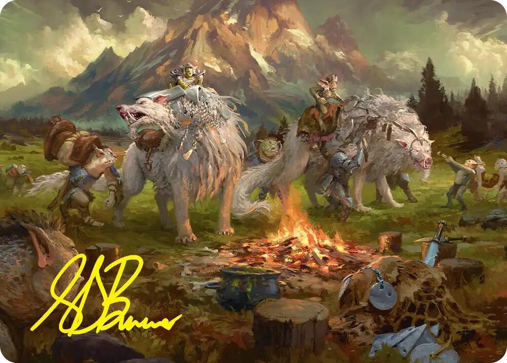 Mount Gundabad Mobilizes Art Card Gold Stamped Signature 54 (Art Series: The Hobbit)  | Good Games Modbury