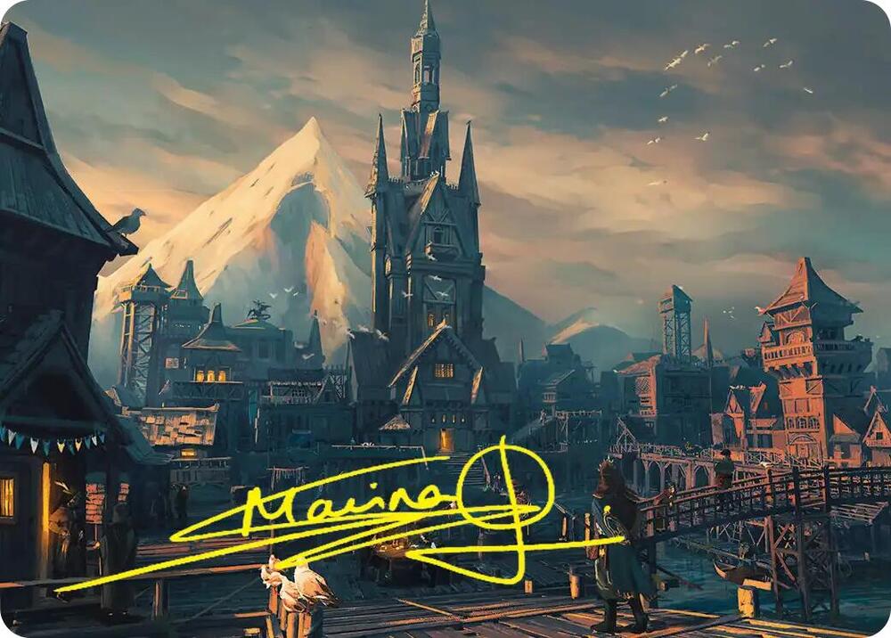 Lake town Art Card Gold Stamped Signature 24 (Art Series: The Hobbit)  | Good Games Modbury