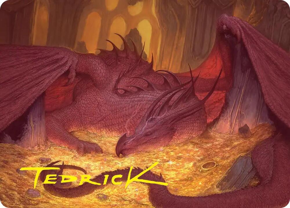 Smaug the Magnificent Art Card Gold Stamped Signature 43 (Art Series: The Hobbit)  | Good Games Modbury