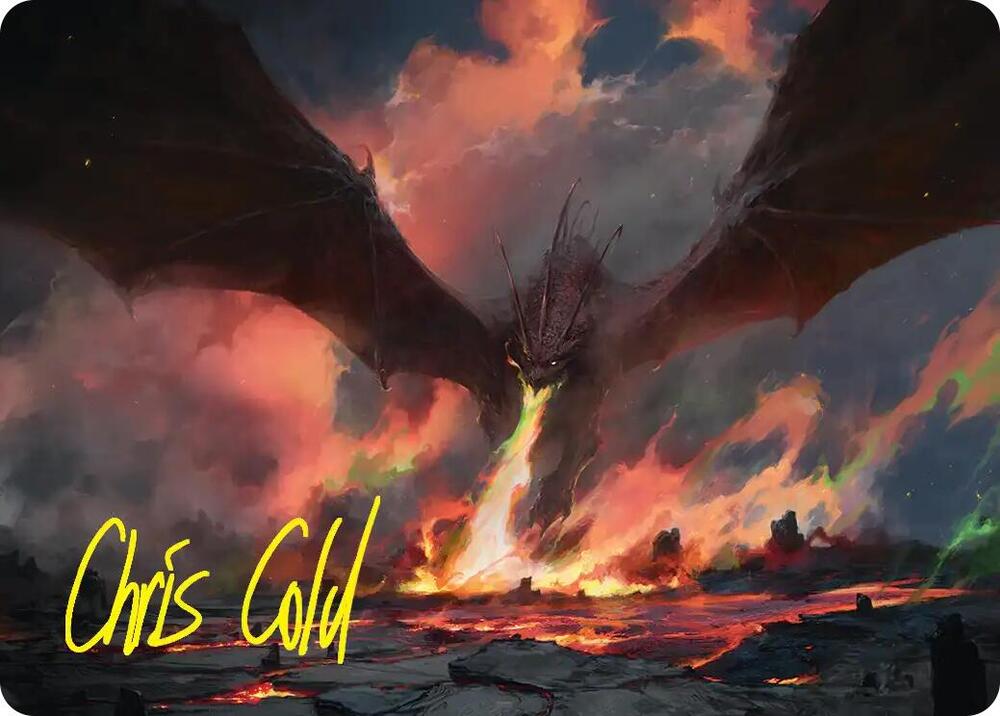 Smaug the Great Calamity Art Card Gold Stamped Signature 17 (Art Series: The Hobbit)  | Good Games Modbury