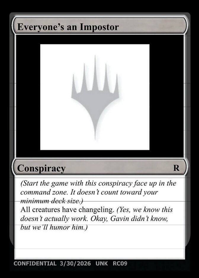 Everyone's an Imposter  (Un-Known Event Playtest Cards)  | Good Games Modbury