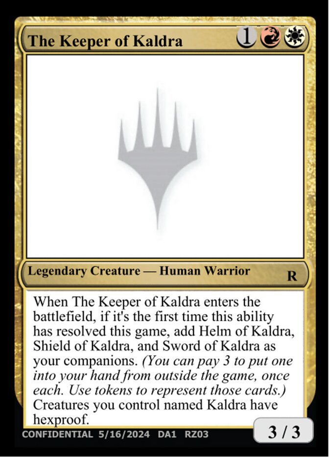 The Keeper of Kaldra  (Un-Known Event Playtest Cards)  | Good Games Modbury