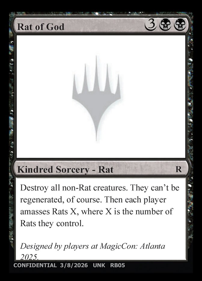 Rat of God  (Un-Known Event Playtest Cards)  | Good Games Modbury