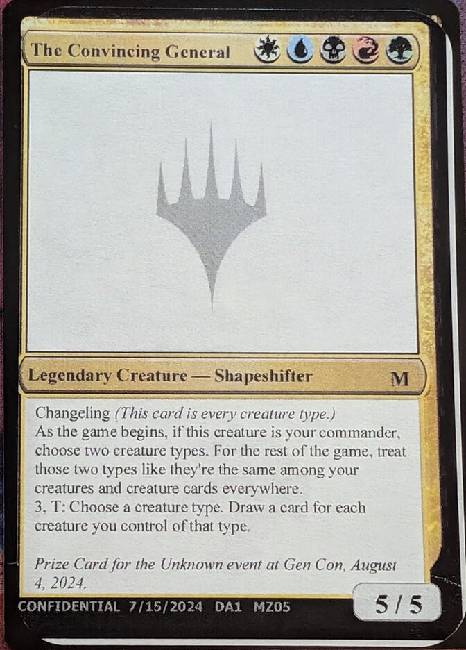 The Convincing General  (Un-Known Event Playtest Cards)  | Good Games Modbury