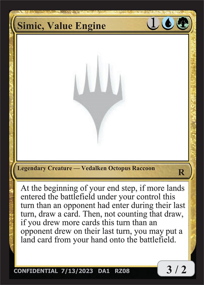 Simic, Value Engine  (Un-Known Event Playtest Cards)  | Good Games Modbury