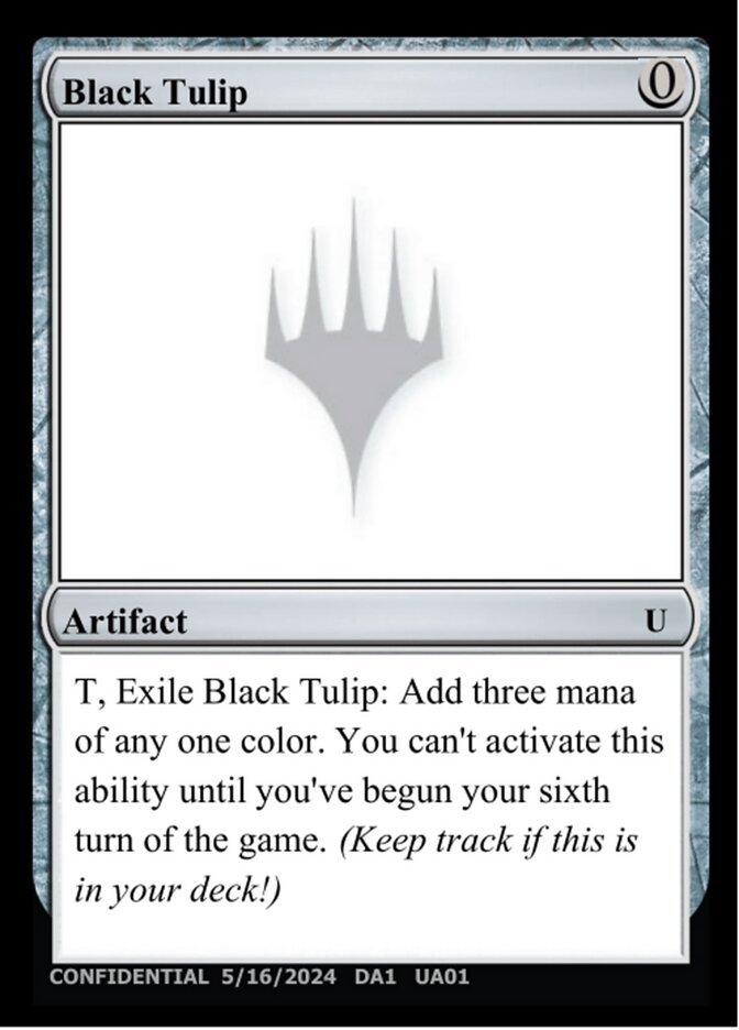 Black Tulip  (Un-Known Event Playtest Cards)  | Good Games Modbury