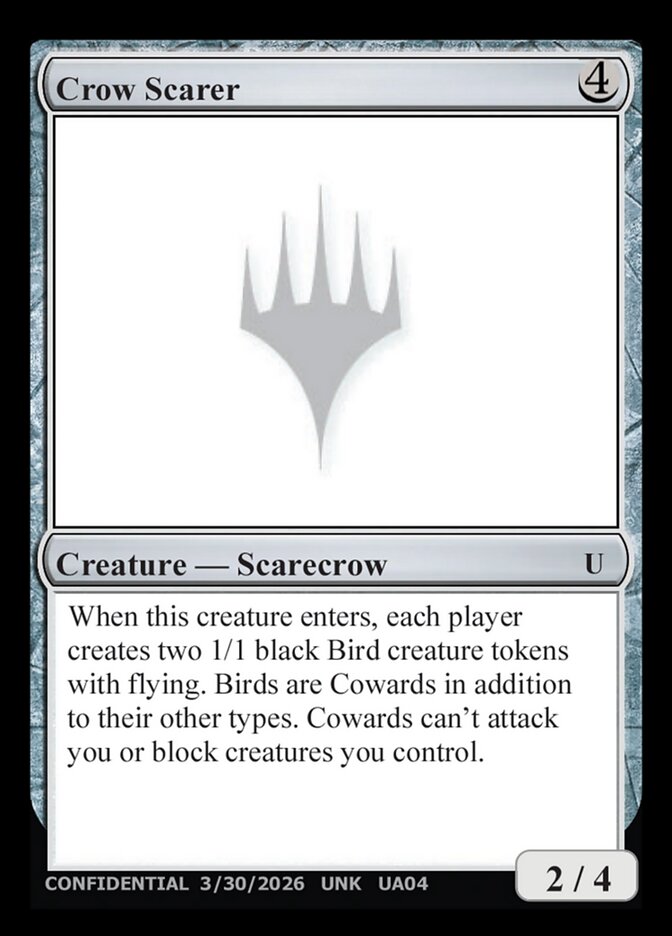 Crow Scarer  (Un-Known Event Playtest Cards)  | Good Games Modbury