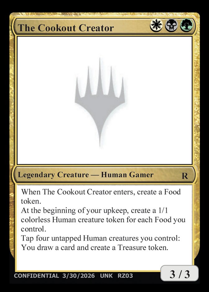 The Cookout Creator  (Un-Known Event Playtest Cards)  | Good Games Modbury