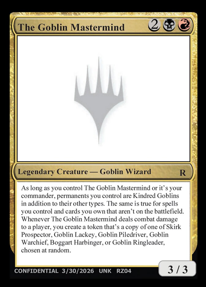 The Goblin Mastermind  (Un-Known Event Playtest Cards)  | Good Games Modbury