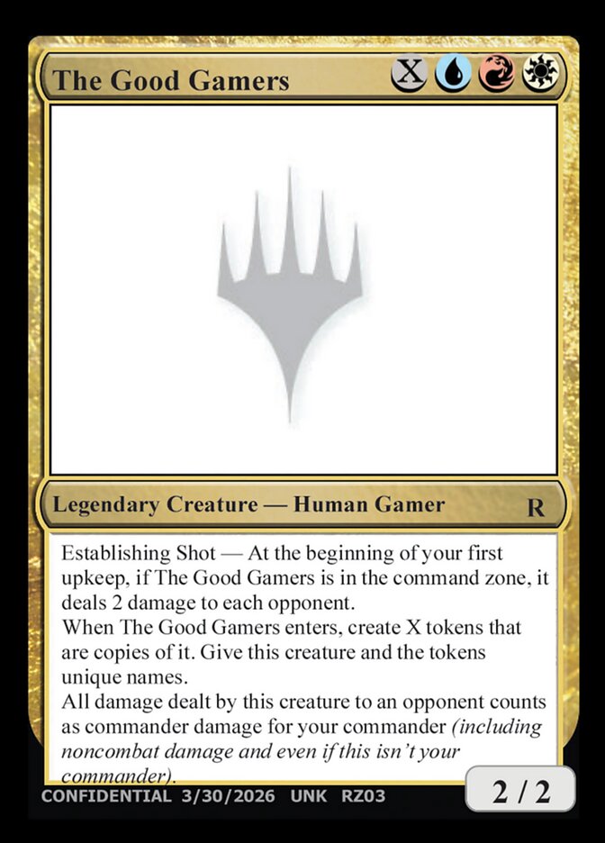 The Good Gamers  (Un-Known Event Playtest Cards)  | Good Games Modbury