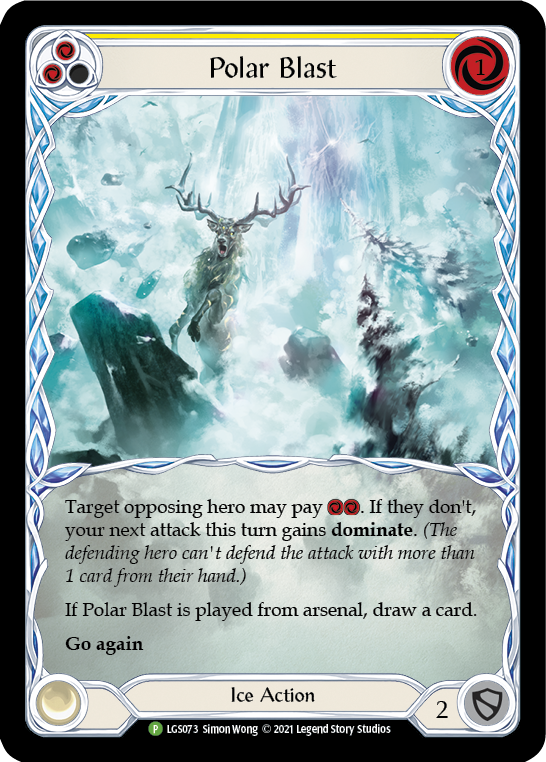 Polar Blast (Yellow) [LGS073] (Promo)  Rainbow Foil | Good Games Modbury
