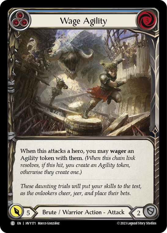 Wage Agility (Blue) [HVY171] (Heavy Hitters)  Rainbow Foil | Good Games Modbury