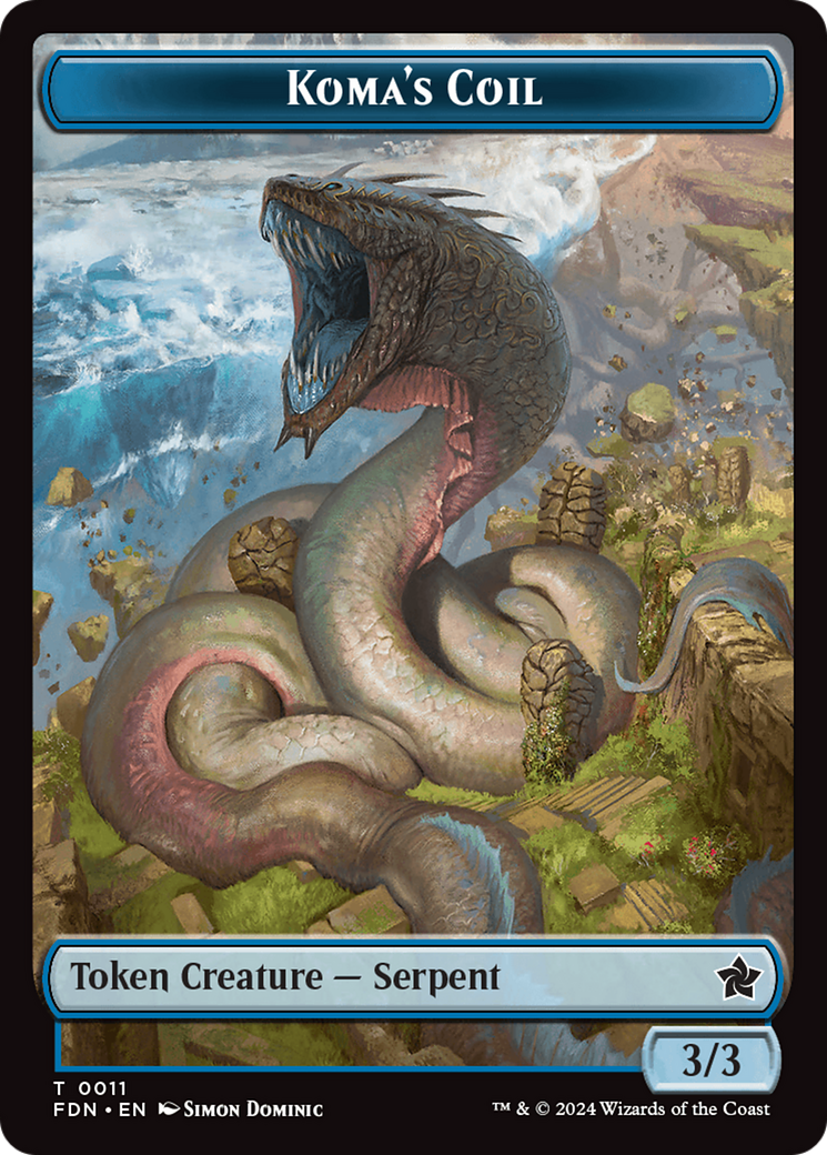 Scion of the Deep // Koma's Coil Doubled-Sided Token [Foundations Tokens] | Good Games Modbury