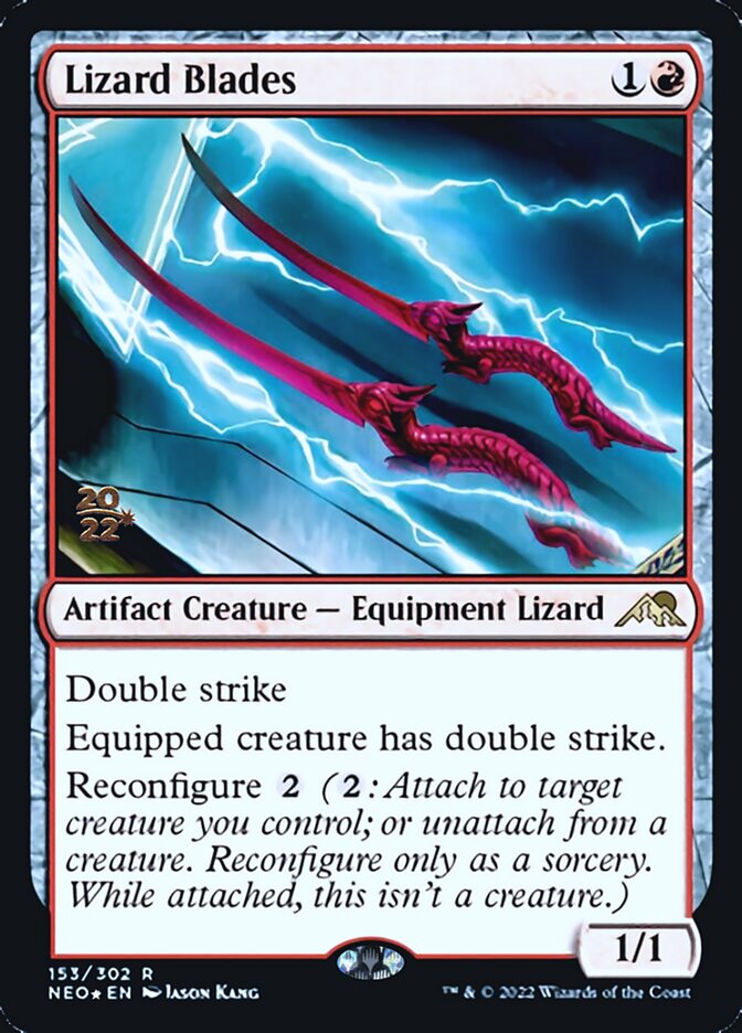 Lizard Blades [Kamigawa: Neon Dynasty Prerelease Promos] | Good Games Modbury