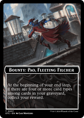 Bounty: Paq, Fleeting Filcher // Bounty Rules Double-Sided Token [Outlaws of Thunder Junction Commander Tokens] | Good Games Modbury