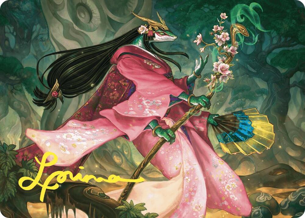 Sakiko Mother of Summer Art Card Gold Stamped Signature 24 (Art Series: Commander Masters)  | Good Games Modbury