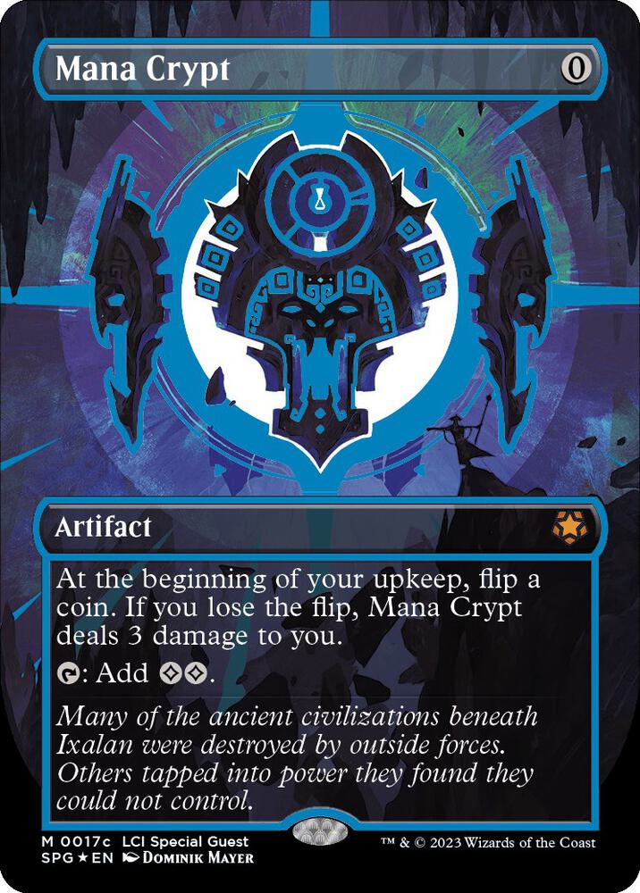 Mana Crypt (Blue) 17c/0 (Special Guests)  - Borderless Neon Ink Foil | Good Games Modbury