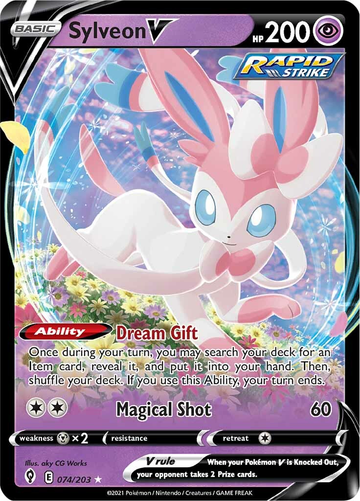 Sylveon V (074/203) [Sword & Shield: Evolving Skies] | Good Games Modbury