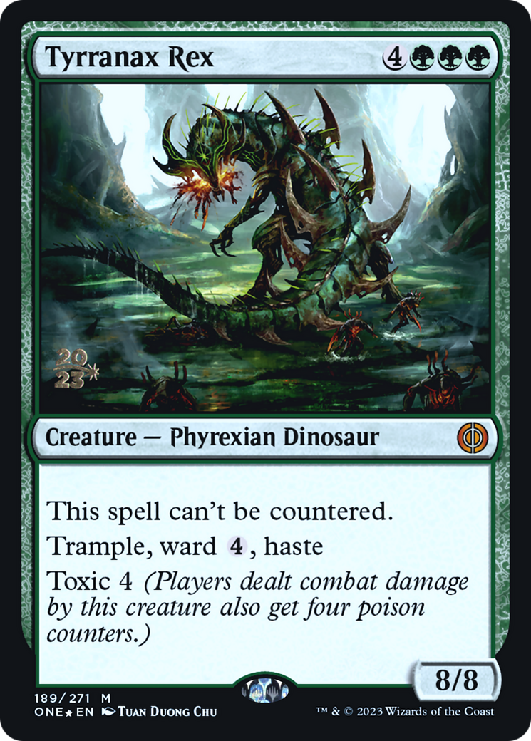 Tyrranax Rex [Phyrexia: All Will Be One Prerelease Promos] | Good Games Modbury