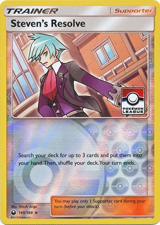 Steven's Resolve (145/168) (League Promo) [Sun & Moon: Celestial Storm] | Good Games Modbury