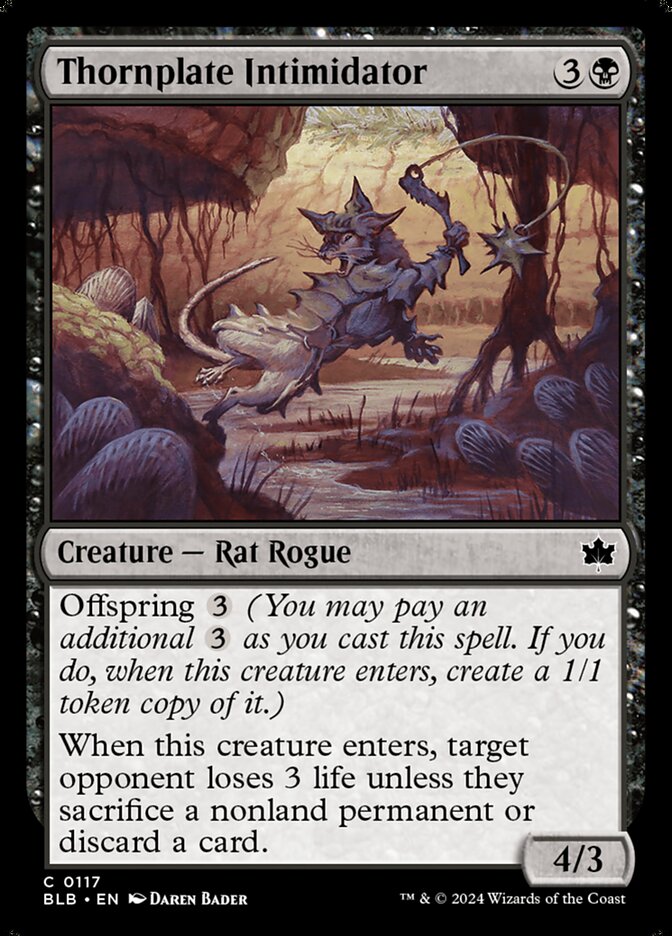 Thornplate Intimidator 117 (Bloomburrow)  - Foil | Good Games Modbury